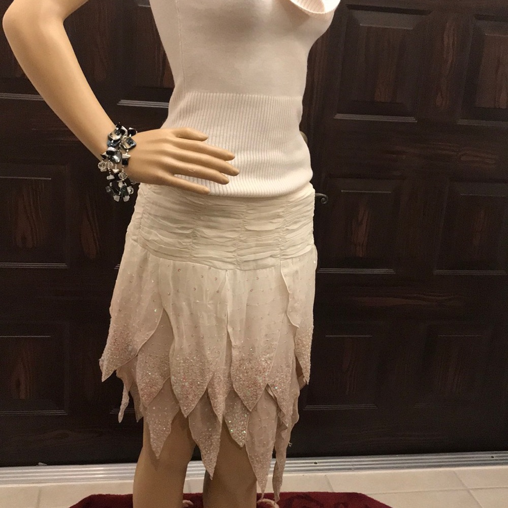 BEBE Beaded skirt Asymmetrical size S NWOT